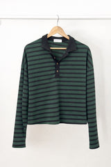 venice top stripes green