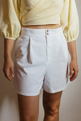 the Bermuda shorts white