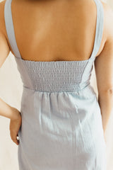 emanuel linen dress - light blue