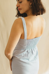 emanuel linen dress - light blue