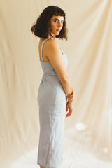 emanuel linen dress - light blue