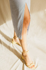 emanuel linen dress - light blue