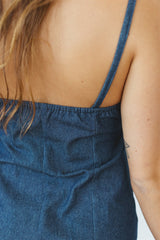 monica dark denim dress