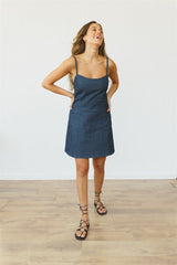 monica dark denim dress