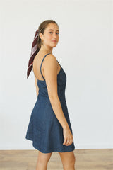 monica dark denim dress