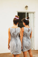 Summer linen dress - Grey