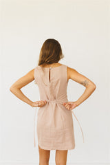 the linen summer dress powder pink