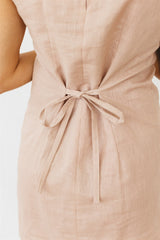 the linen summer dress powder pink