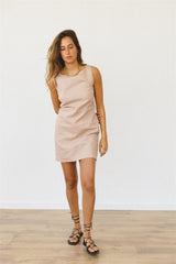 the linen summer dress powder pink