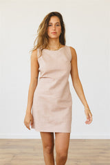the linen summer dress powder pink