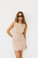 the linen summer dress powder pink