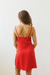 monica tomato red dress