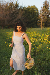 emanuel linen dress - light blue