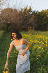 emanuel linen dress - light blue