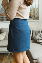 the denim mini skirt