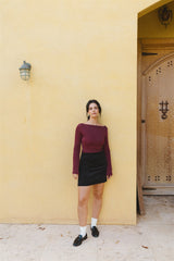 mila skirt - corduroy black