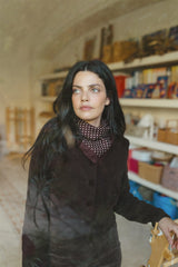 polka scarf chocolate