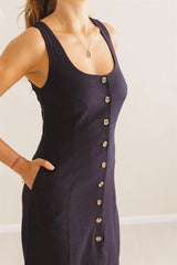 coco dress midnight blue navy