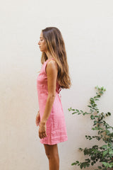 Summer linen dress - Pink