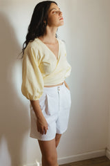 the Bermuda shorts white