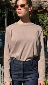 סריג כותנה בייסיק מוקה