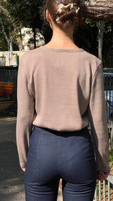 סריג כותנה בייסיק מוקה