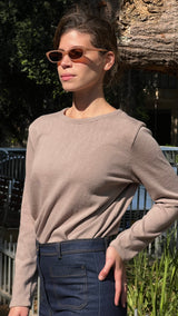 סריג כותנה בייסיק מוקה