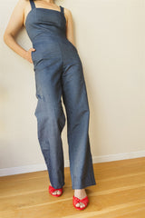 Daria - Light Denim Cotton Jumpsuit