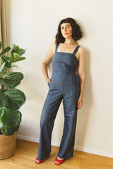 Daria - Light Denim Cotton Jumpsuit