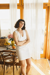 The Summer Dress - Ivory Cotton Mini Dress