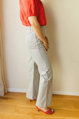 Liverpool Pants - Blue Stripe Cotton Pants