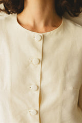 Sienna Jacket - Ivory Linen Jacket