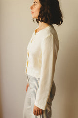 Sienna Jacket - Ivory Linen Jacket