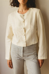 Sienna Jacket - Ivory Linen Jacket