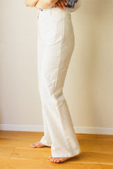 Liverpool Pants - Cream Cotton Corduroy Pants