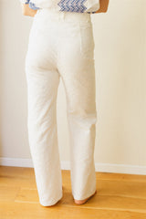 Liverpool Pants - Cream Cotton Corduroy Pants