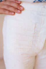 Liverpool Pants - Cream Cotton Corduroy Pants