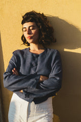 Sienna Jacket - Blue Linen Jacket