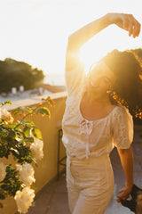 Liverpool Pants - Cream Cotton Corduroy Pants