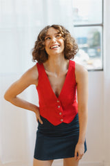 Dianne vest red