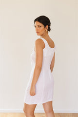 coco dress linen white