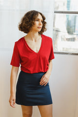 the V top red
