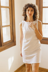 summer dress linen white