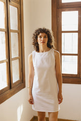 summer dress linen white