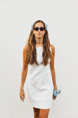 Summer linen dress - White