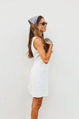 Summer linen dress - White