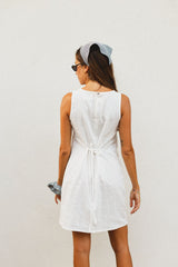 Summer linen dress - White