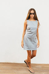 Summer linen dress - Grey