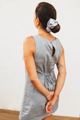 Summer linen dress - Grey