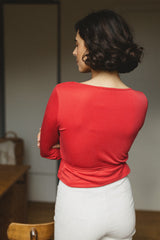 ballerina wrap top red